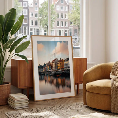 Kopenhagen Klassiek fotoposter in woonkamer interieur - Kleur