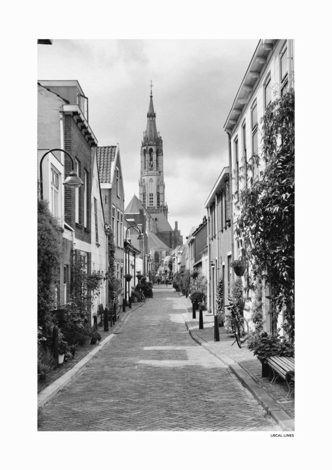 Delft Klassiek fotoposter zonder lijst - Zwart-Wit