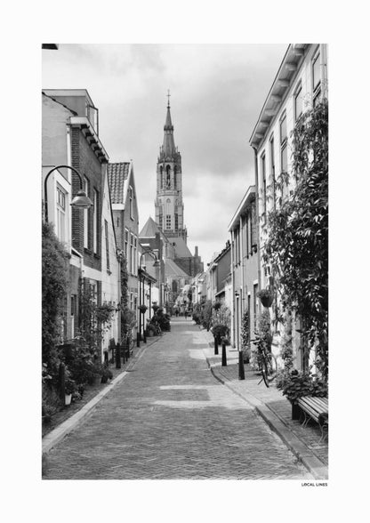 Delft Klassiek fotoposter zonder lijst - Zwart-Wit