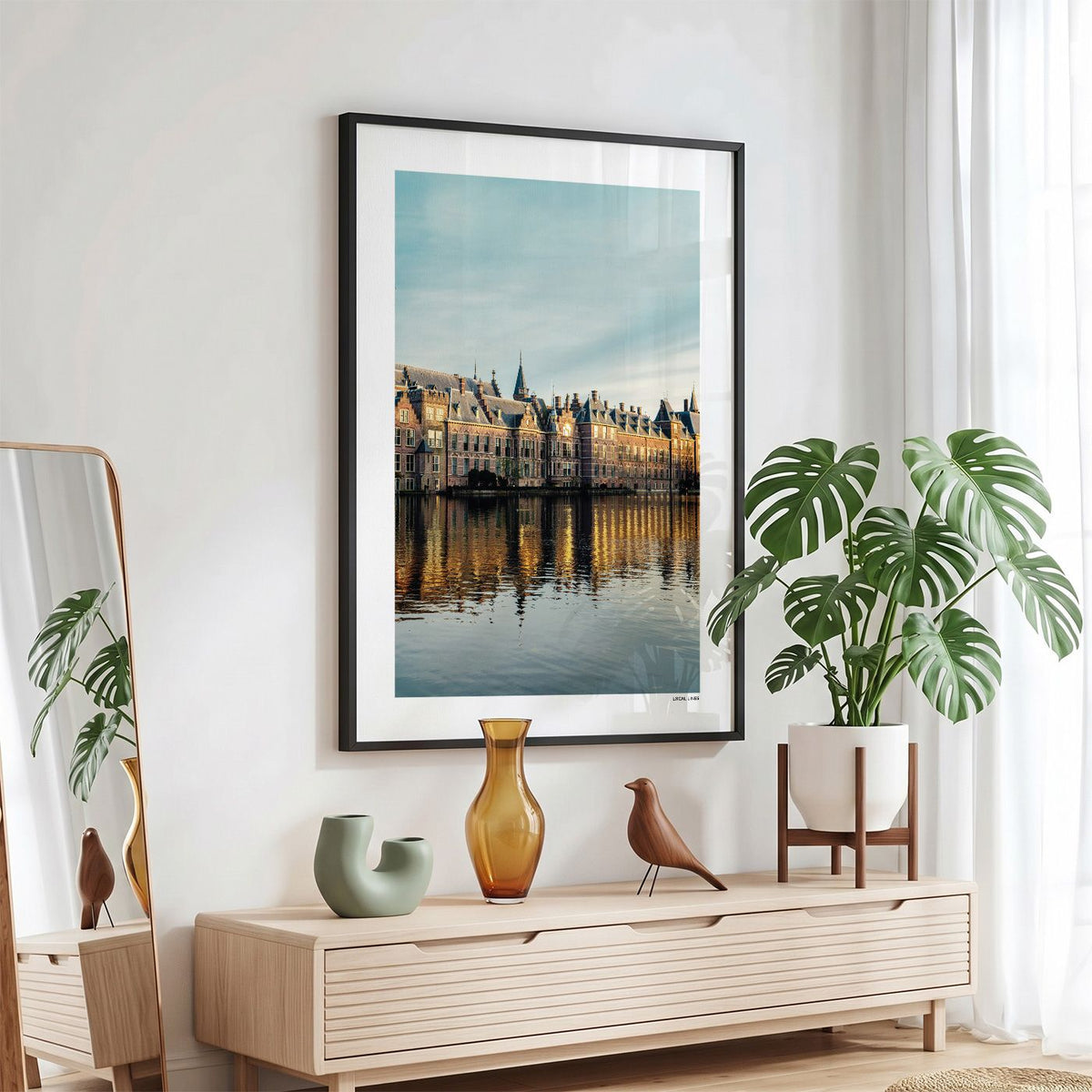 Den Haag Binnenhof fotoposter in zwarte lijst - Kleur