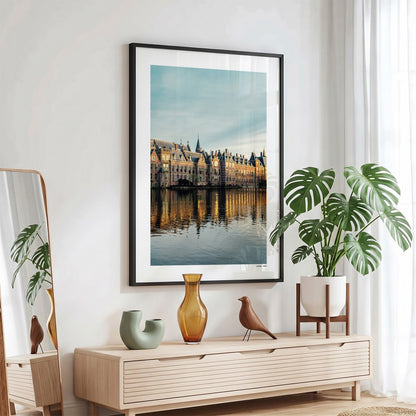 Den Haag Binnenhof fotoposter in zwarte lijst - Kleur