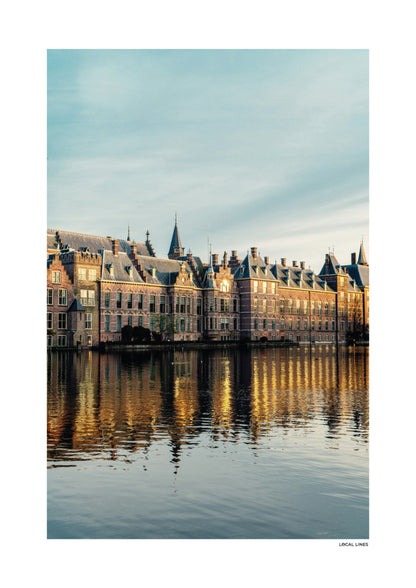 Detail van Den Haag Binnenhof fotoposter en lijst - Kleur