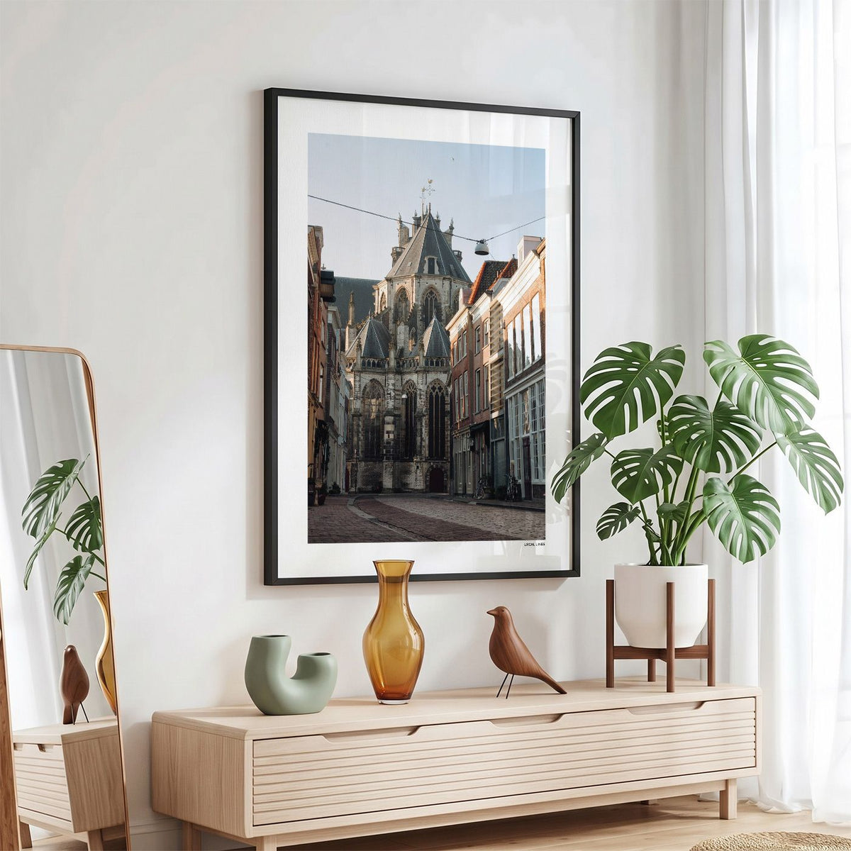 Dordrecht Klassiek fotoposter in zwarte lijst - Kleur