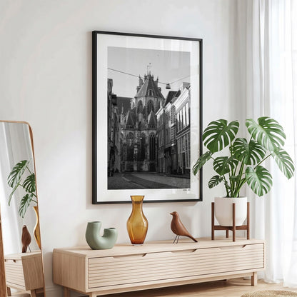 Dordrecht Klassiek fotoposter in zwarte lijst - Zwart-Wit