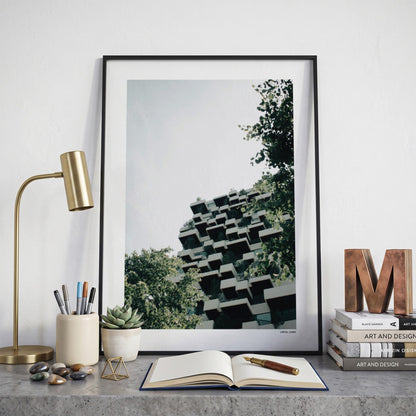 Eindhoven Klassiek fotoposter op bureau in kamer - Kleur
