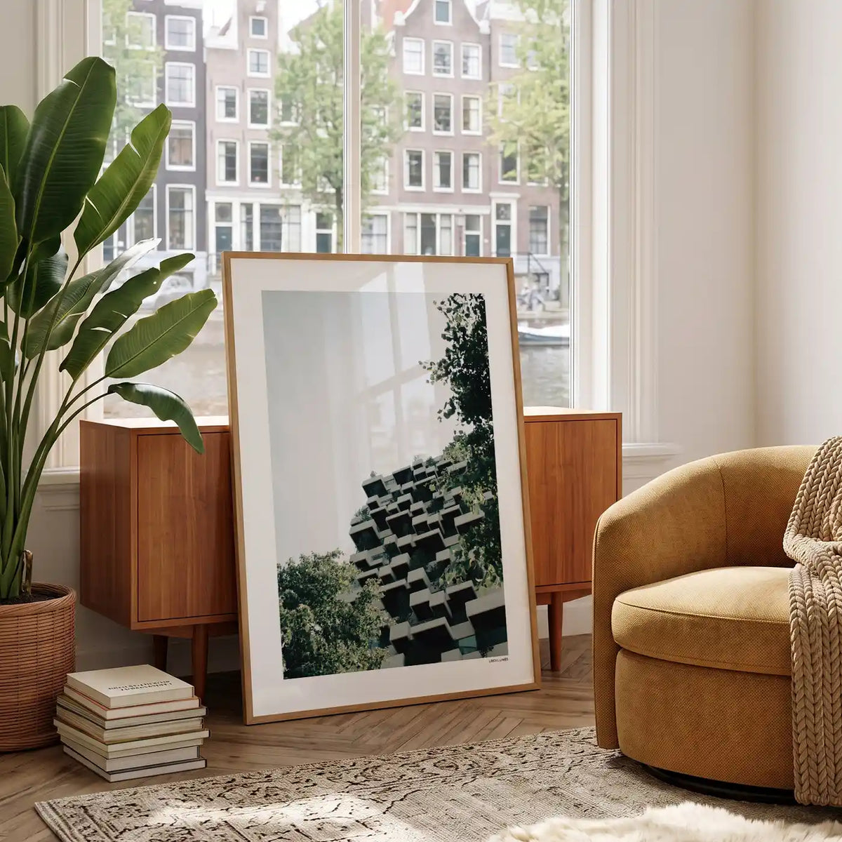 Eindhoven Klassiek fotoposter in woonkamer interieur - Kleur