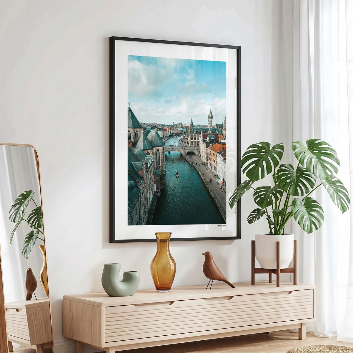 Gent Klassiek fotoposter in zwarte lijst - Kleur