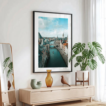 Gent Klassiek fotoposter in zwarte lijst - Kleur
