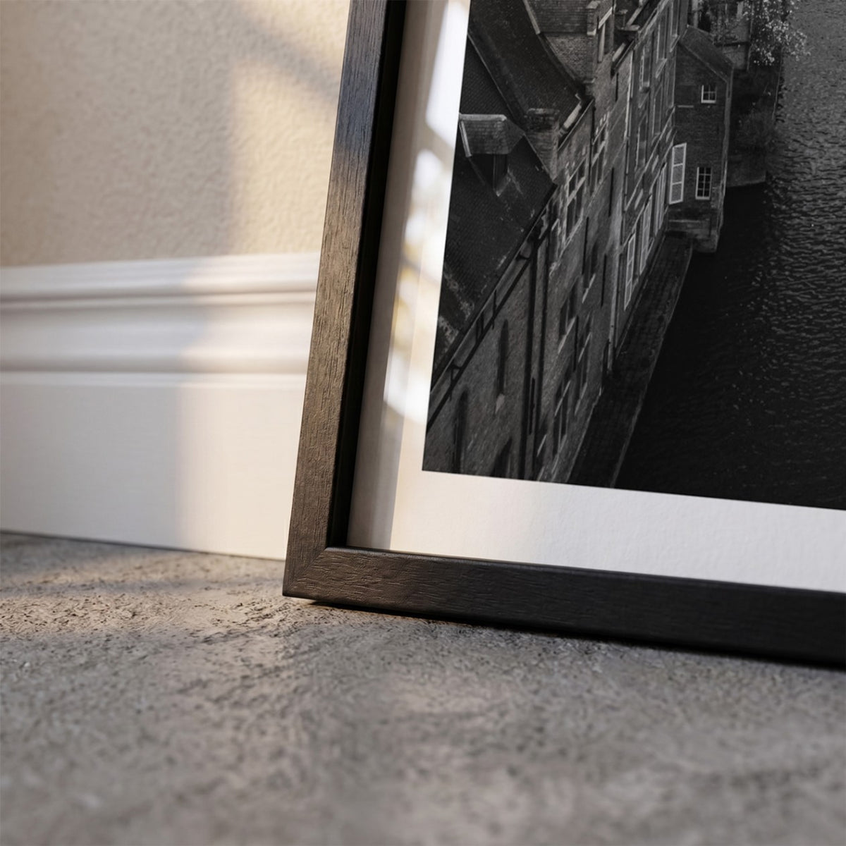 Detail van Gent Klassiek fotoposter en lijst - Zwart-Wit