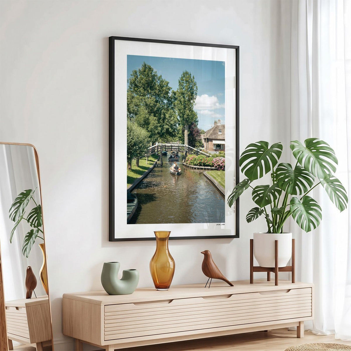 Giethoorn Klassiek fotoposter in zwarte lijst - Kleur