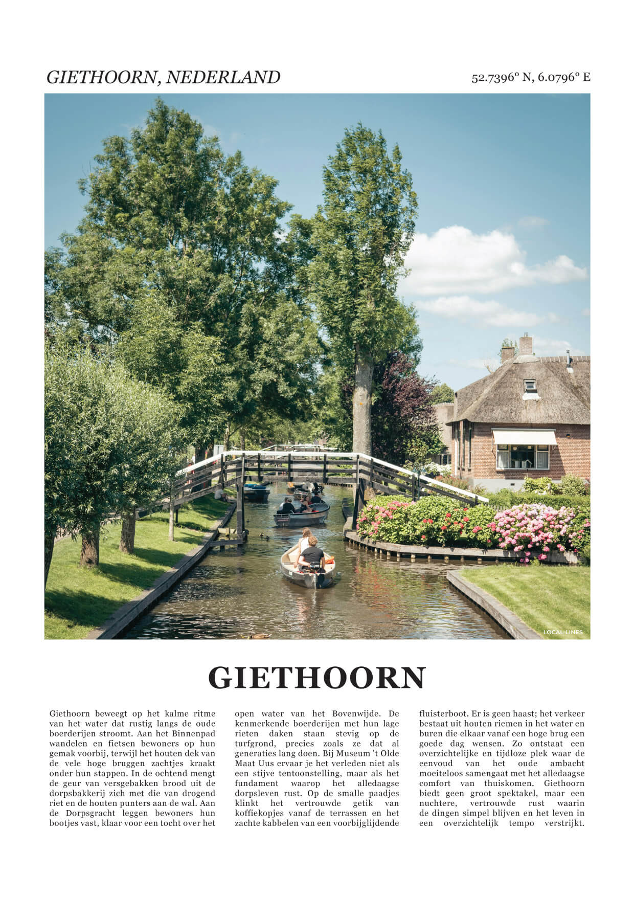 Giethoorn Fotoposter – Kleur