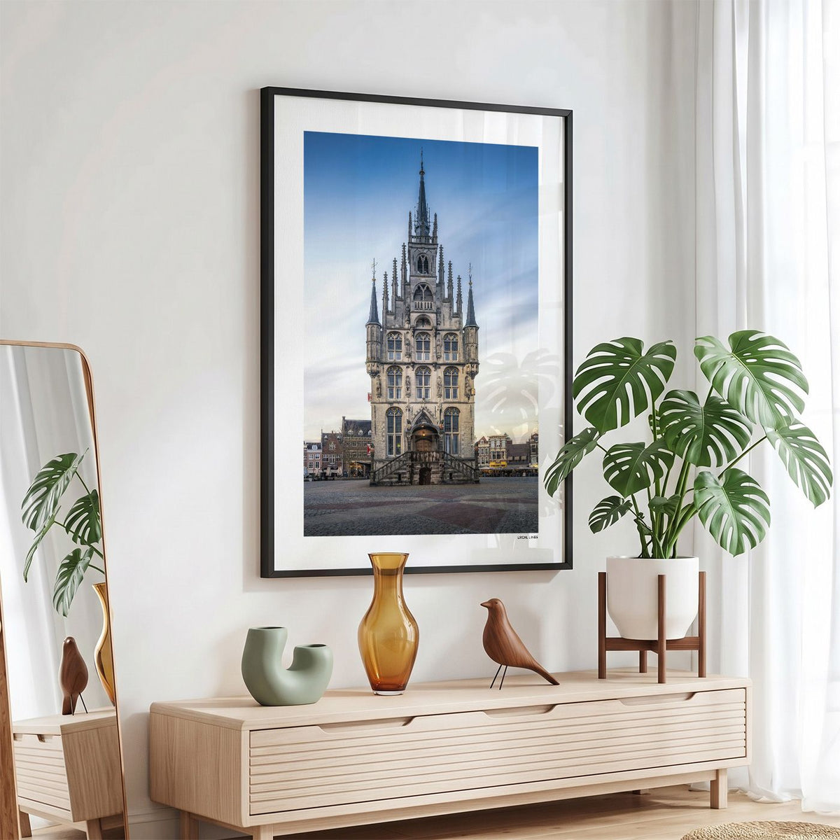 Gouda Klassiek fotoposter in zwarte lijst - Kleur