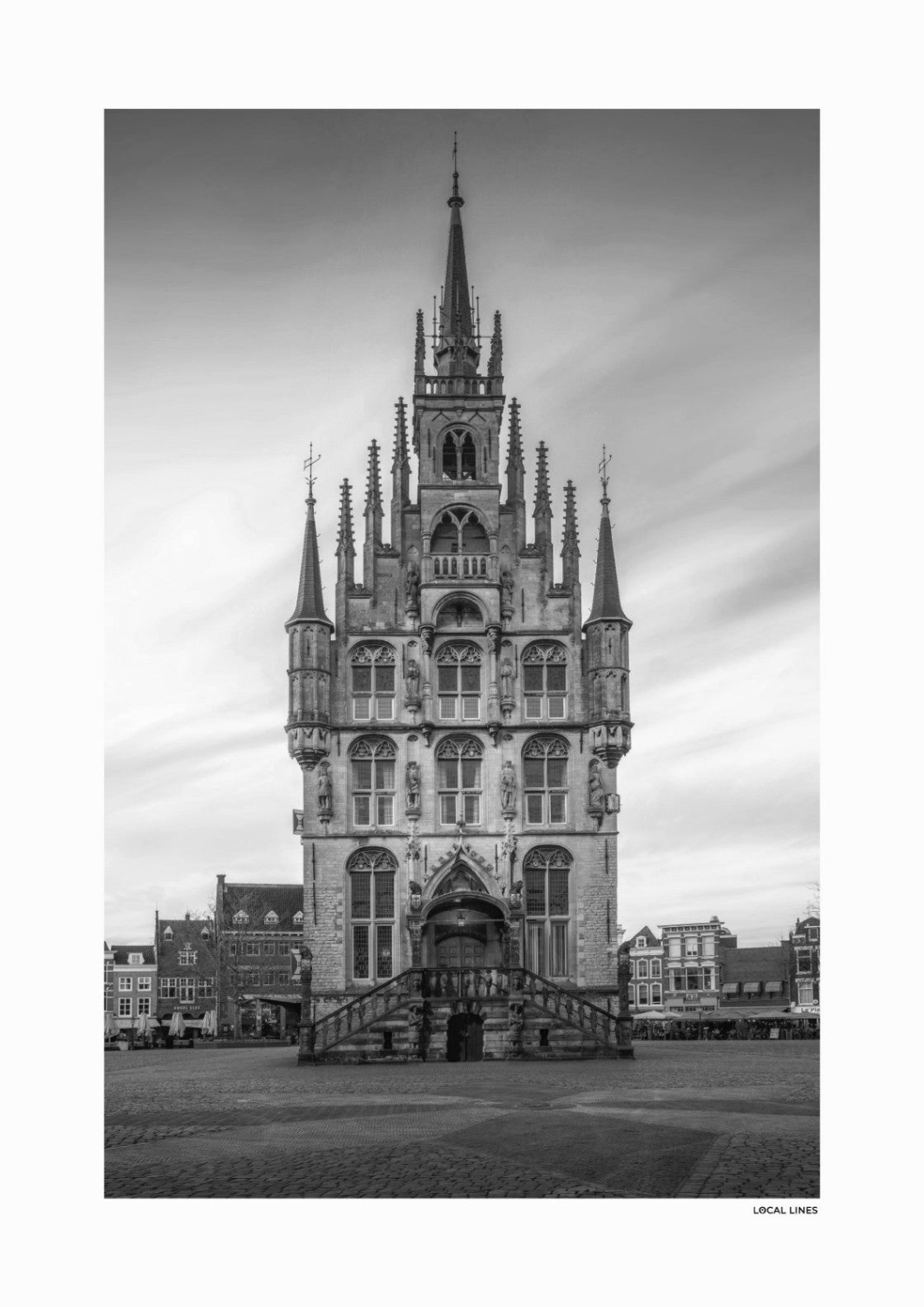 Gouda Klassiek fotoposter zonder lijst - Zwart-Wit
