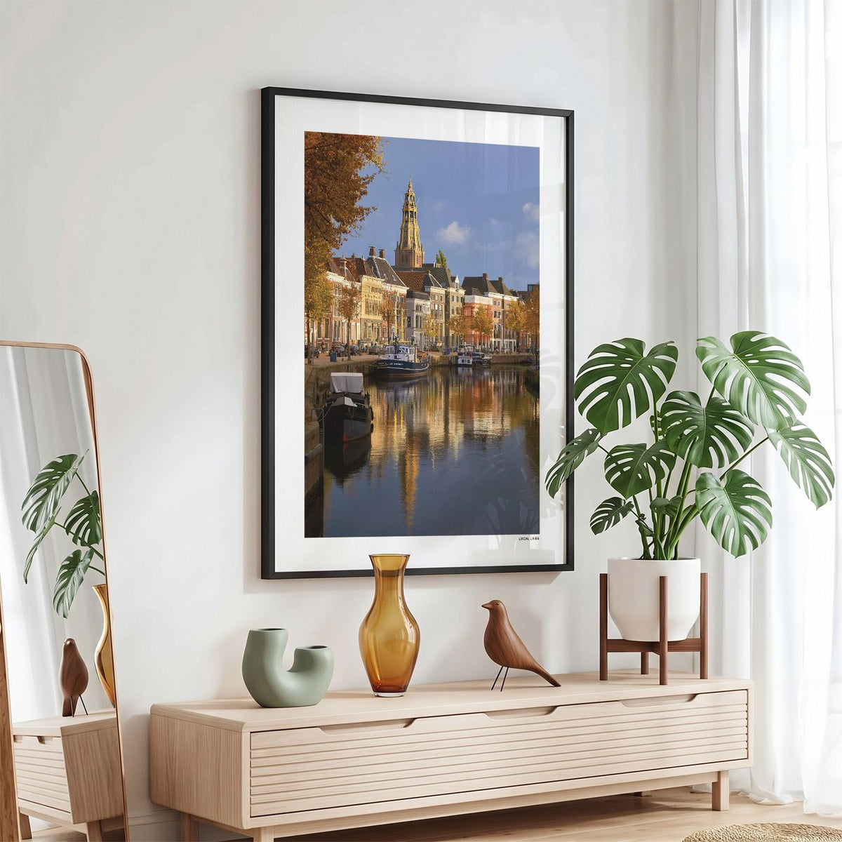 Groningen Klassiek fotoposter in zwarte lijst - Kleur