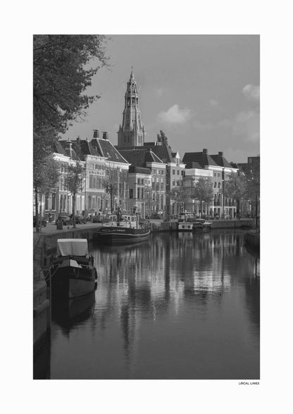 Groningen Klassiek fotoposter zonder lijst - Zwart-Wit