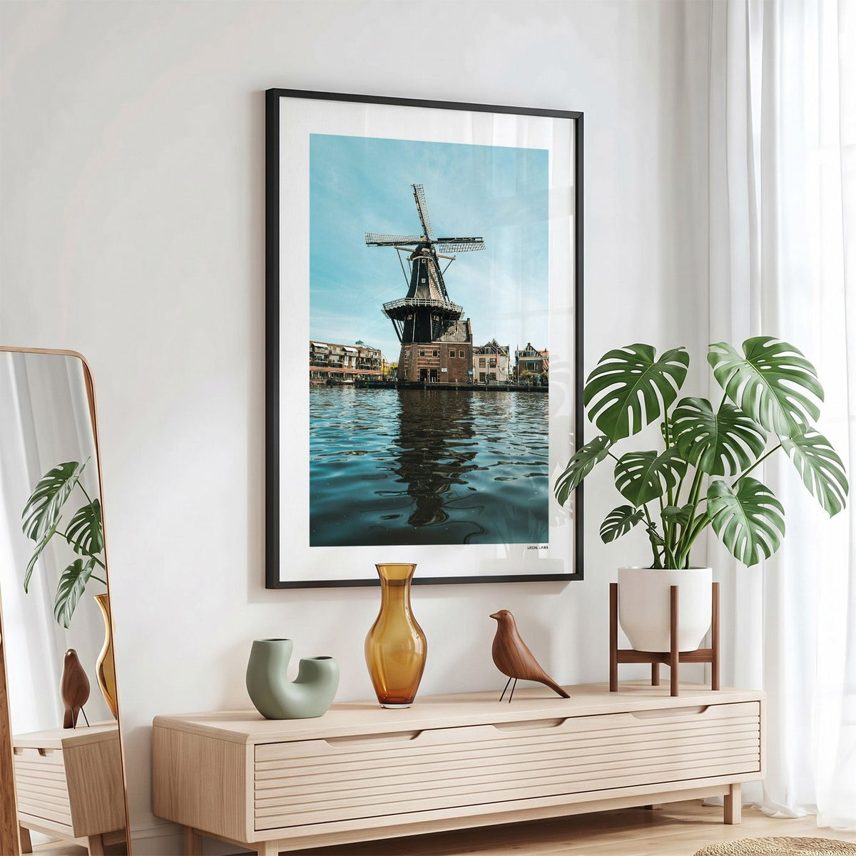 Haarlem Klassiek fotoposter in zwarte lijst - Kleur