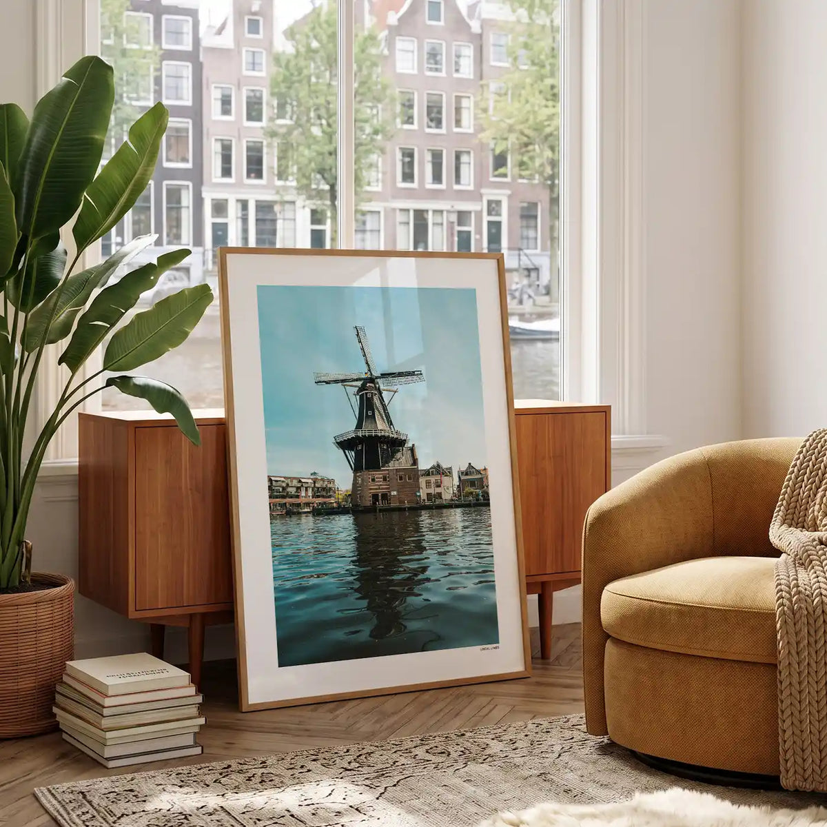 Haarlem Klassiek fotoposter in woonkamer interieur - Kleur