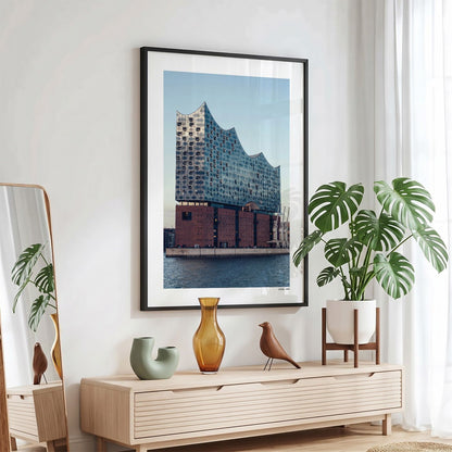 Hamburg Klassiek fotoposter in zwarte lijst - Kleur