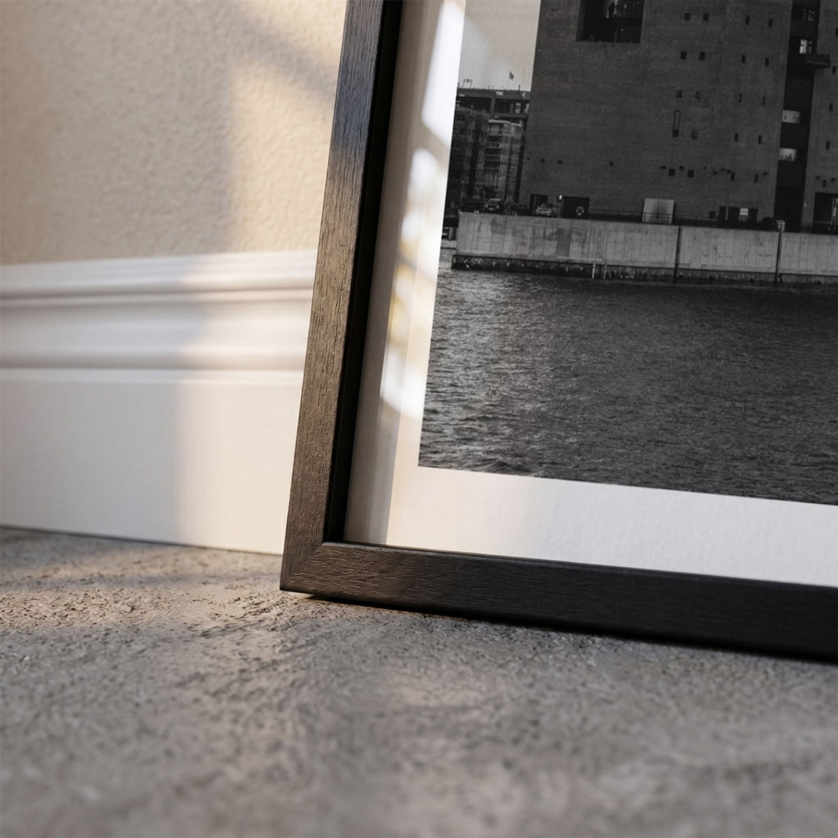 Detail van Hamburg Klassiek fotoposter en lijst - Zwart-Wit