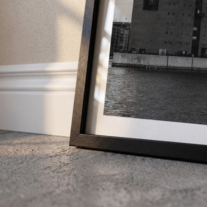 Detail van Hamburg Klassiek fotoposter en lijst - Zwart-Wit