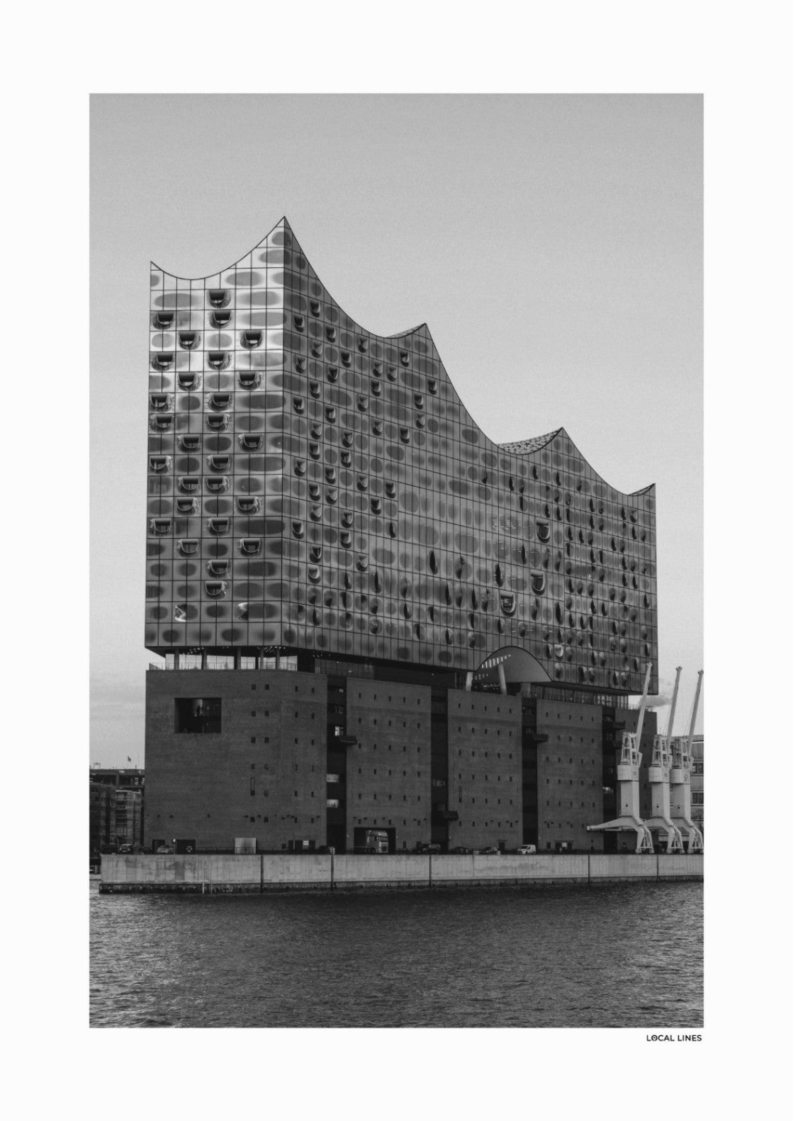 Hamburg Klassiek fotoposter zonder lijst - Zwart-Wit