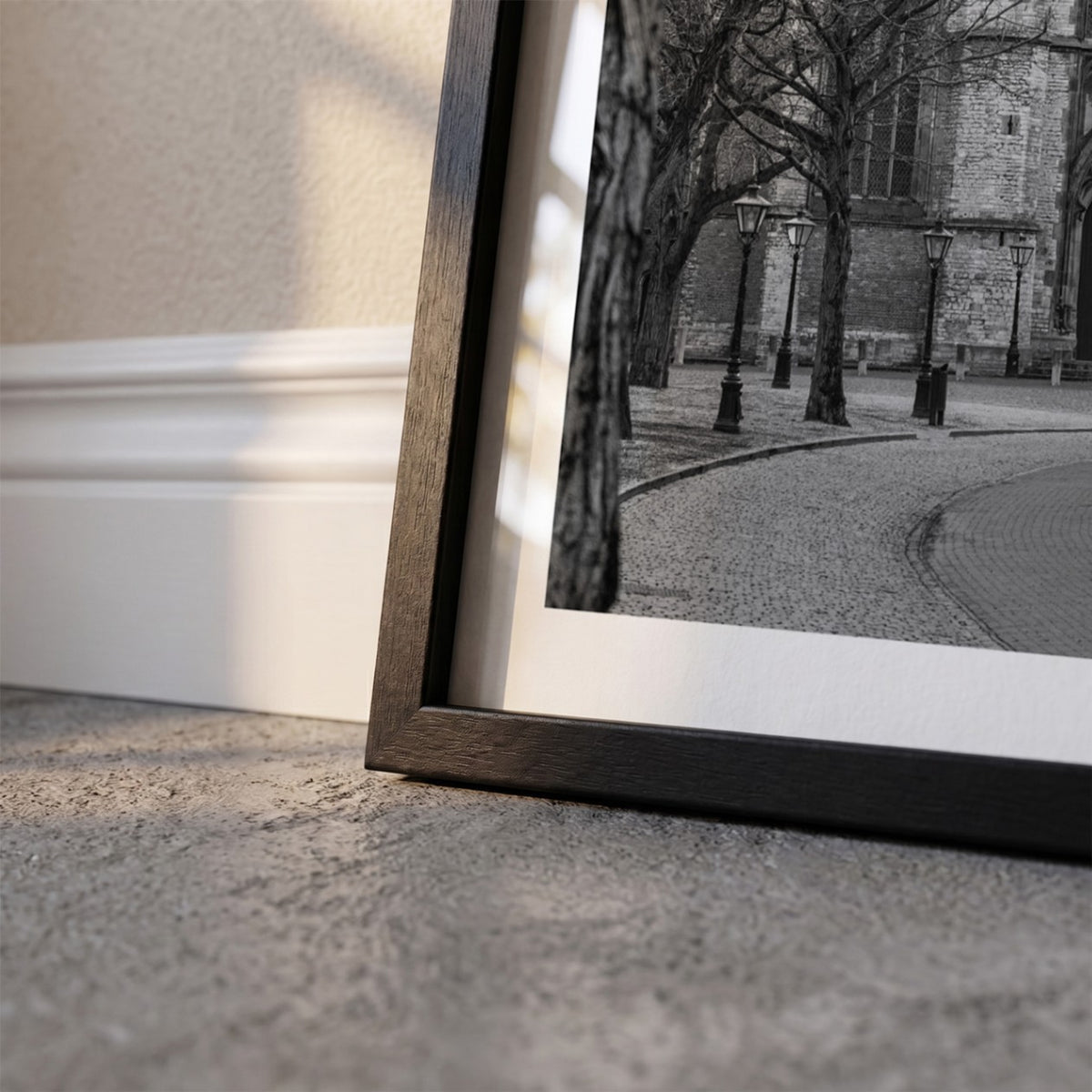 Detail van Leiden Klassiek fotoposter en lijst - Zwart-Wit