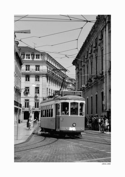 Lissabon Klassiek fotoposter zonder lijst - Zwart-Wit
