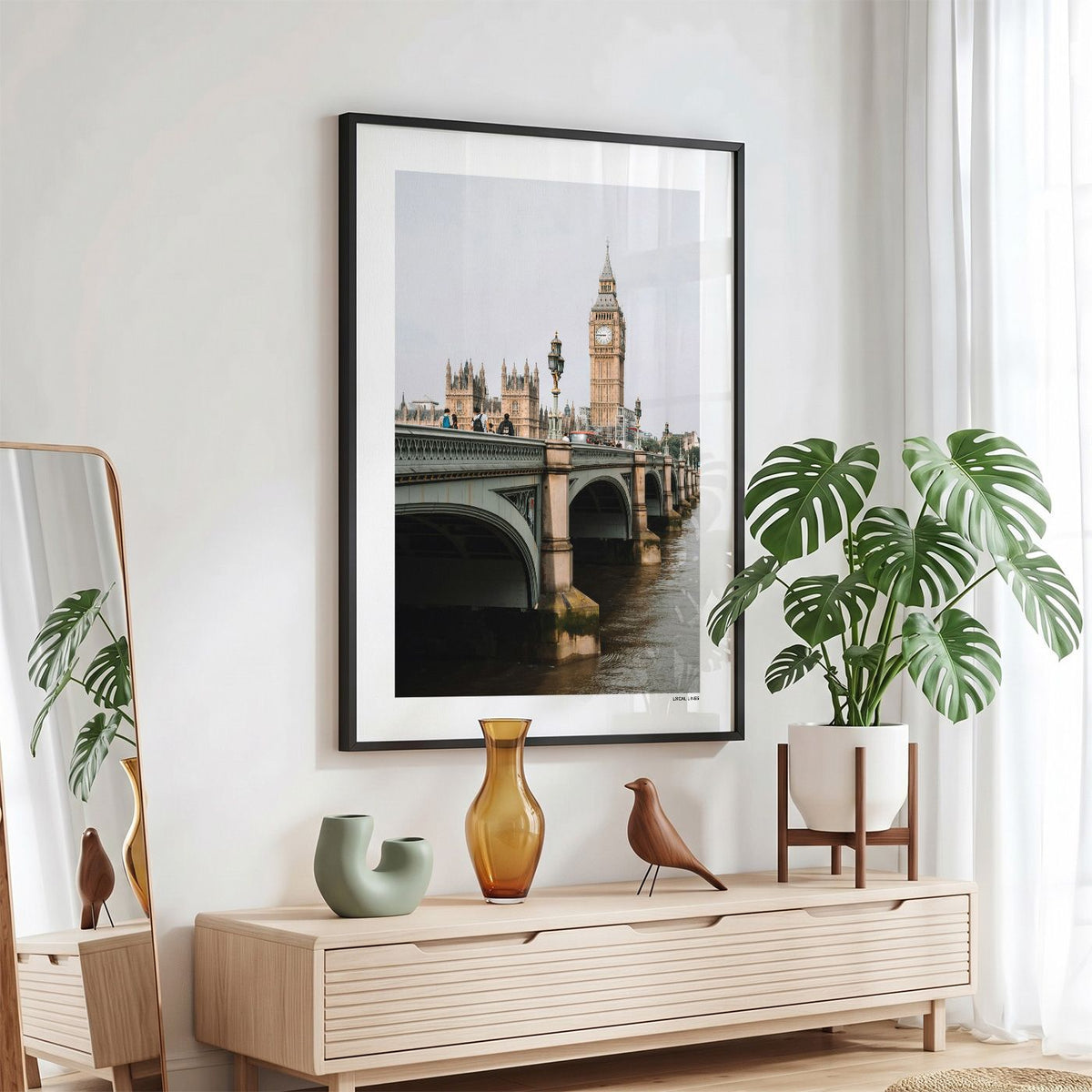 Londen Klassiek fotoposter in zwarte lijst - Kleur