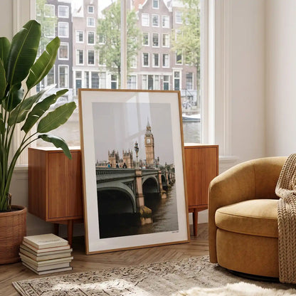 Londen Klassiek fotoposter in woonkamer interieur - Kleur