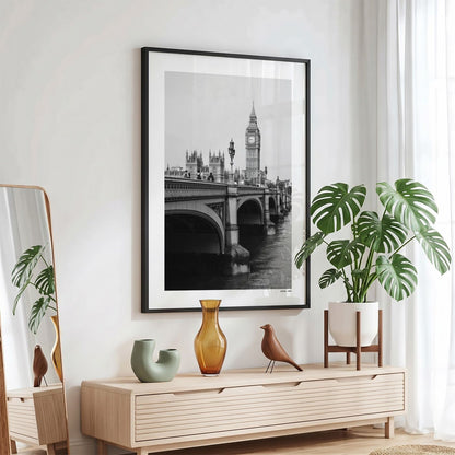 Londen Klassiek fotoposter in zwarte lijst - Zwart-Wit