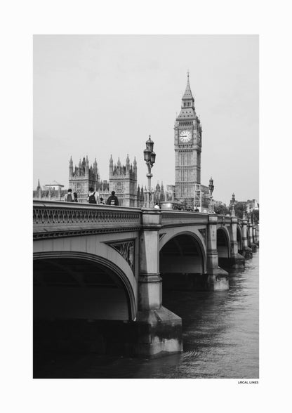 Londen Klassiek fotoposter zonder lijst - Zwart-Wit