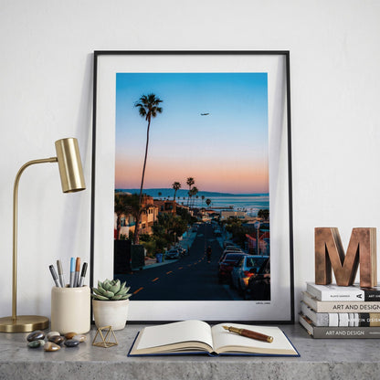 Los Angeles Klassiek fotoposter op bureau in kamer - Kleur