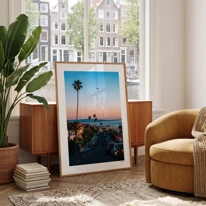 Los Angeles Klassiek fotoposter in woonkamer interieur - Kleur