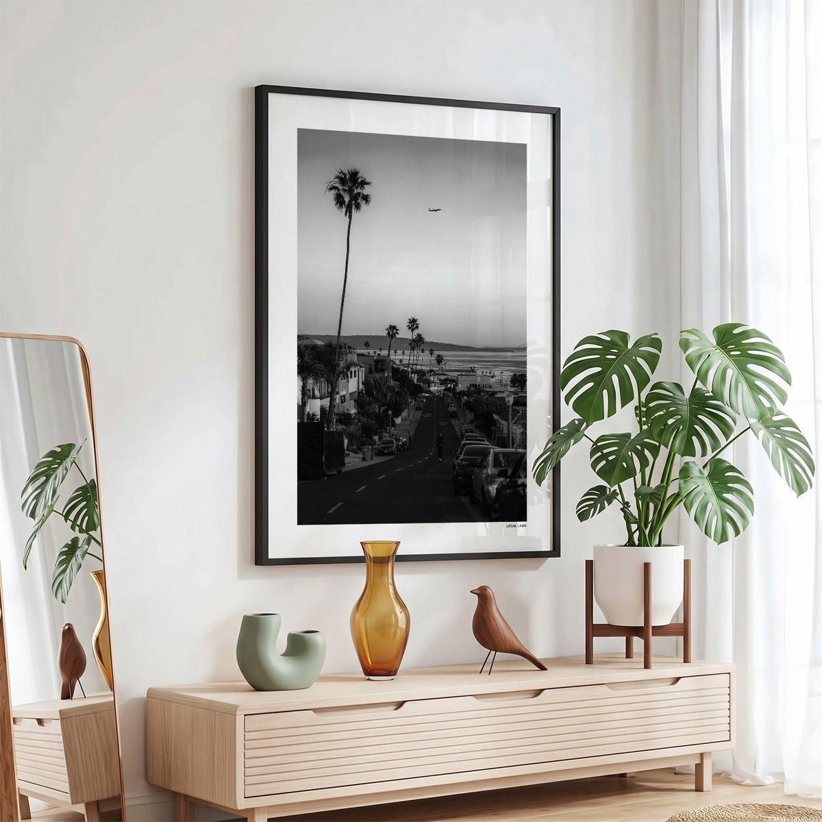 Los Angeles Klassiek fotoposter in zwarte lijst - Zwart-Wit