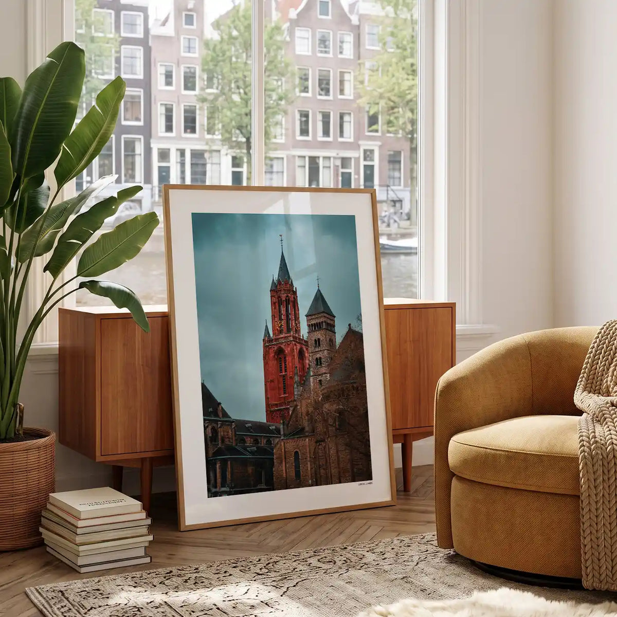Maastricht Klassiek fotoposter in woonkamer interieur - Kleur