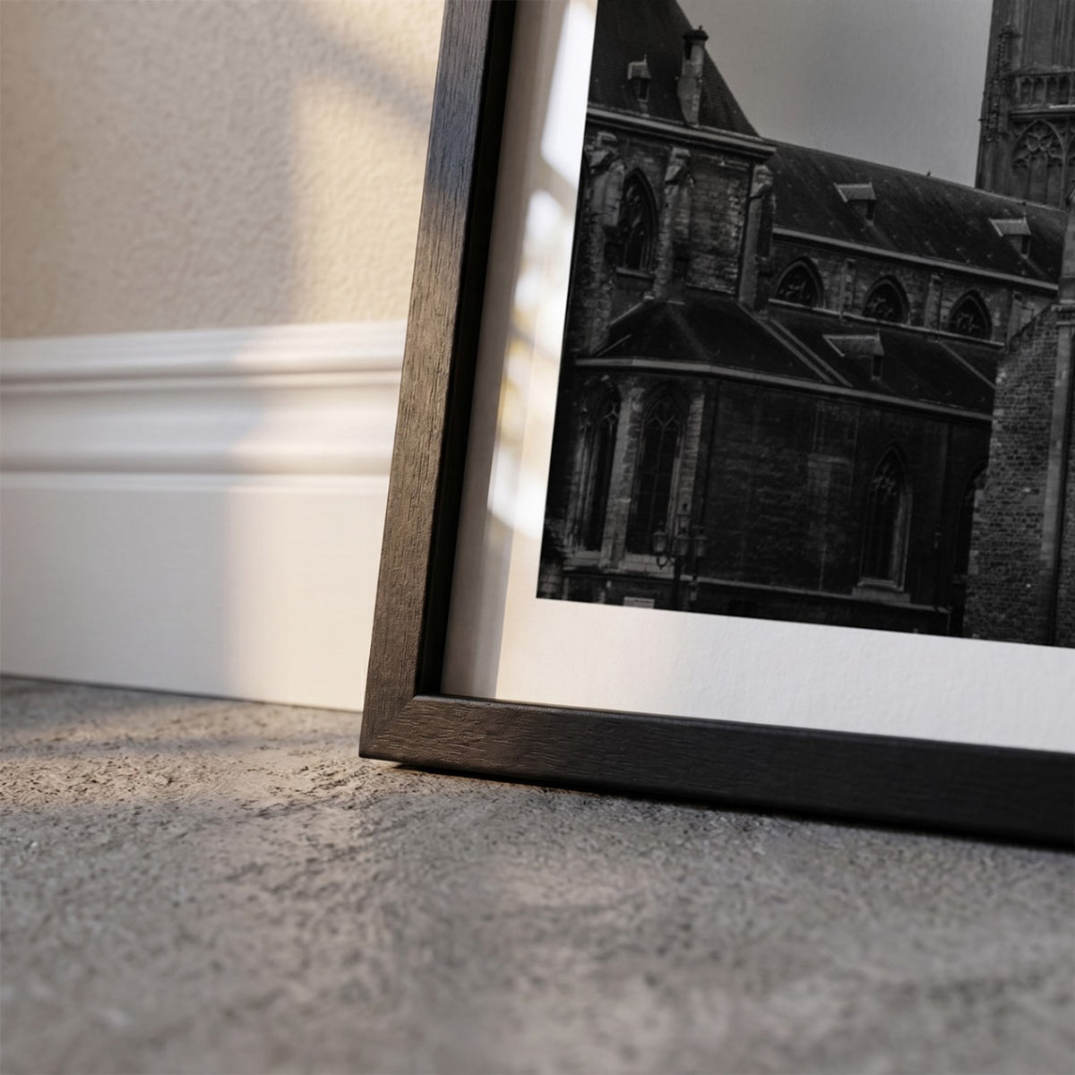 Detail van Maastricht Klassiek fotoposter en lijst - Zwart-Wit