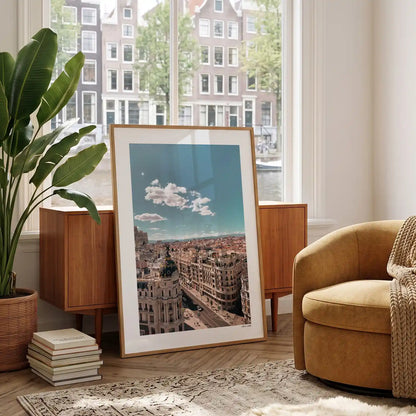 Madrid Klassiek fotoposter in woonkamer interieur - Kleur