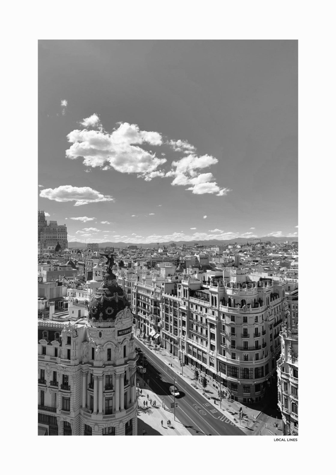 Madrid Klassiek fotoposter zonder lijst - Zwart-Wit