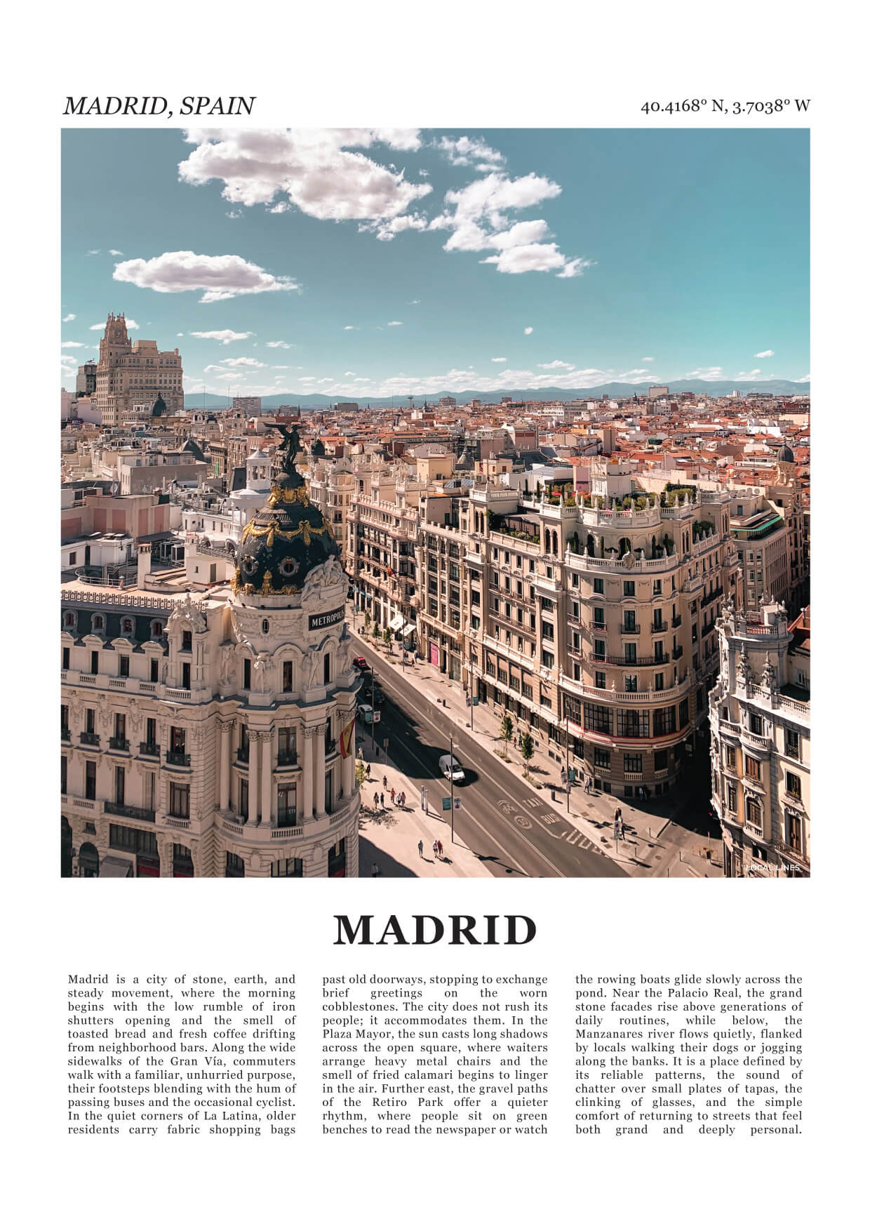 Madrid Fotoposter – Kleur