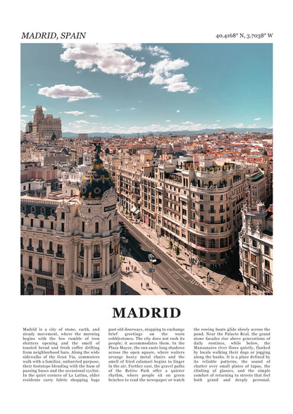 Madrid Fotoposter – Kleur