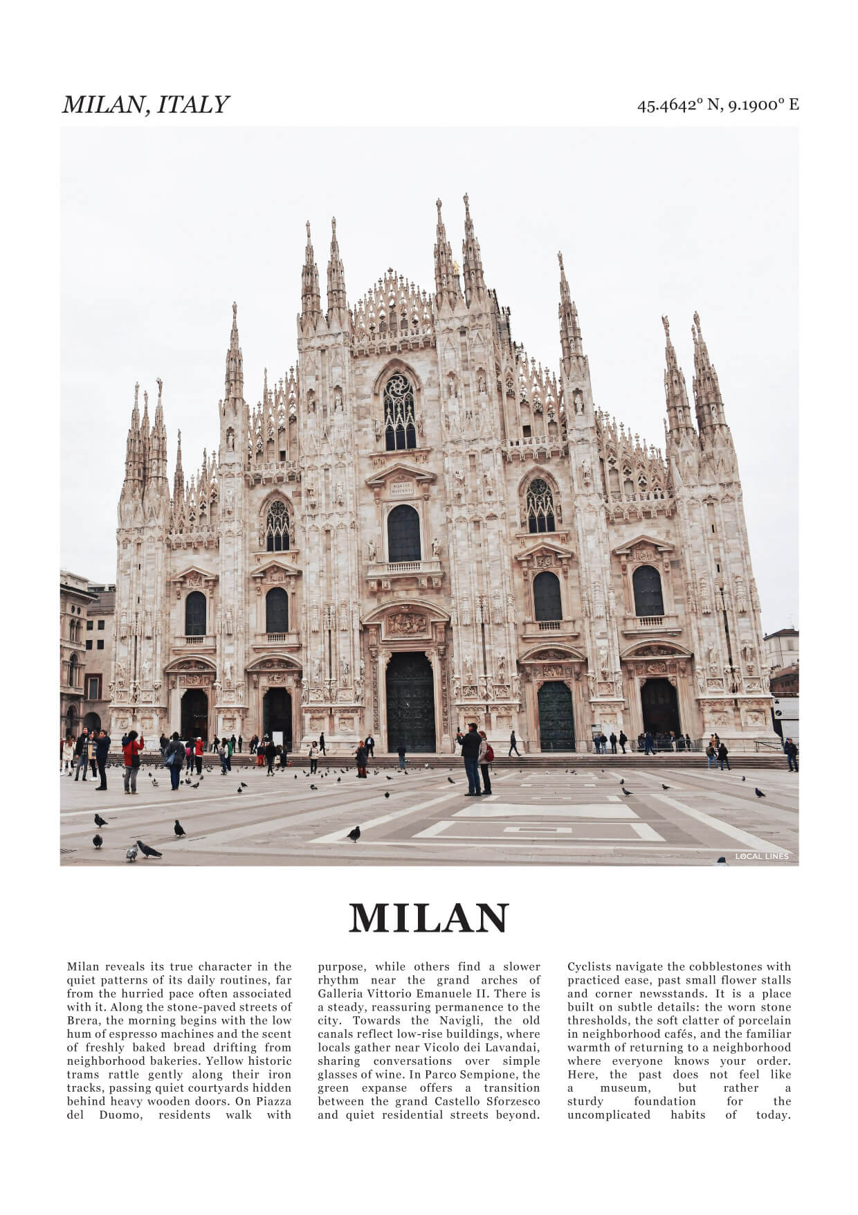 Milaan Fotoposter – Kleur