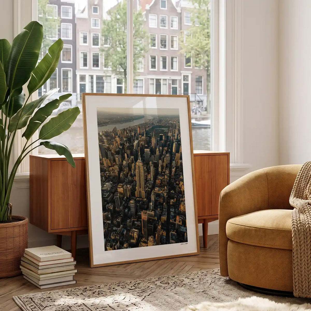 New York 2 Klassiek fotoposter in woonkamer interieur - Kleur