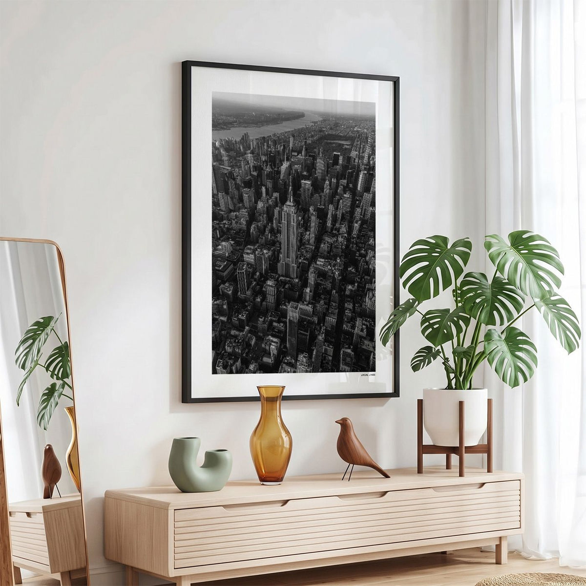 New York 2 Klassiek fotoposter in zwarte lijst - Zwart-Wit