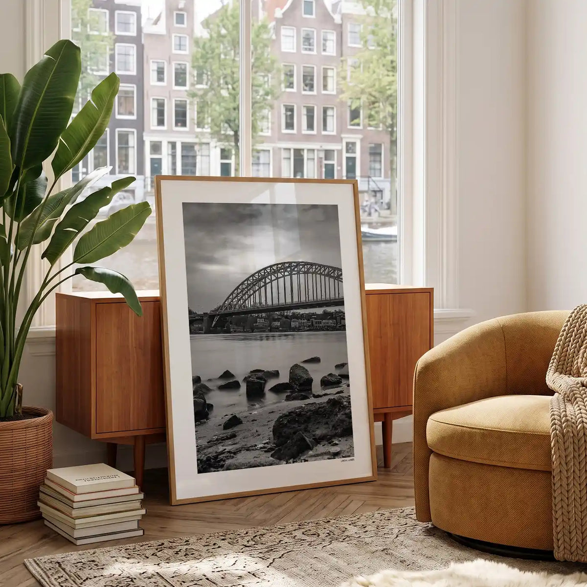 Nijmegen Klassiek fotoposter in woonkamer interieur - Zwart-Wit