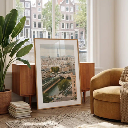 Parijs Klassiek fotoposter in woonkamer interieur - Kleur
