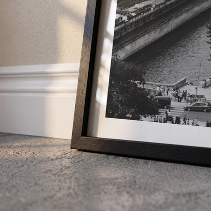 Detail van Parijs Klassiek fotoposter en lijst - Zwart-Wit