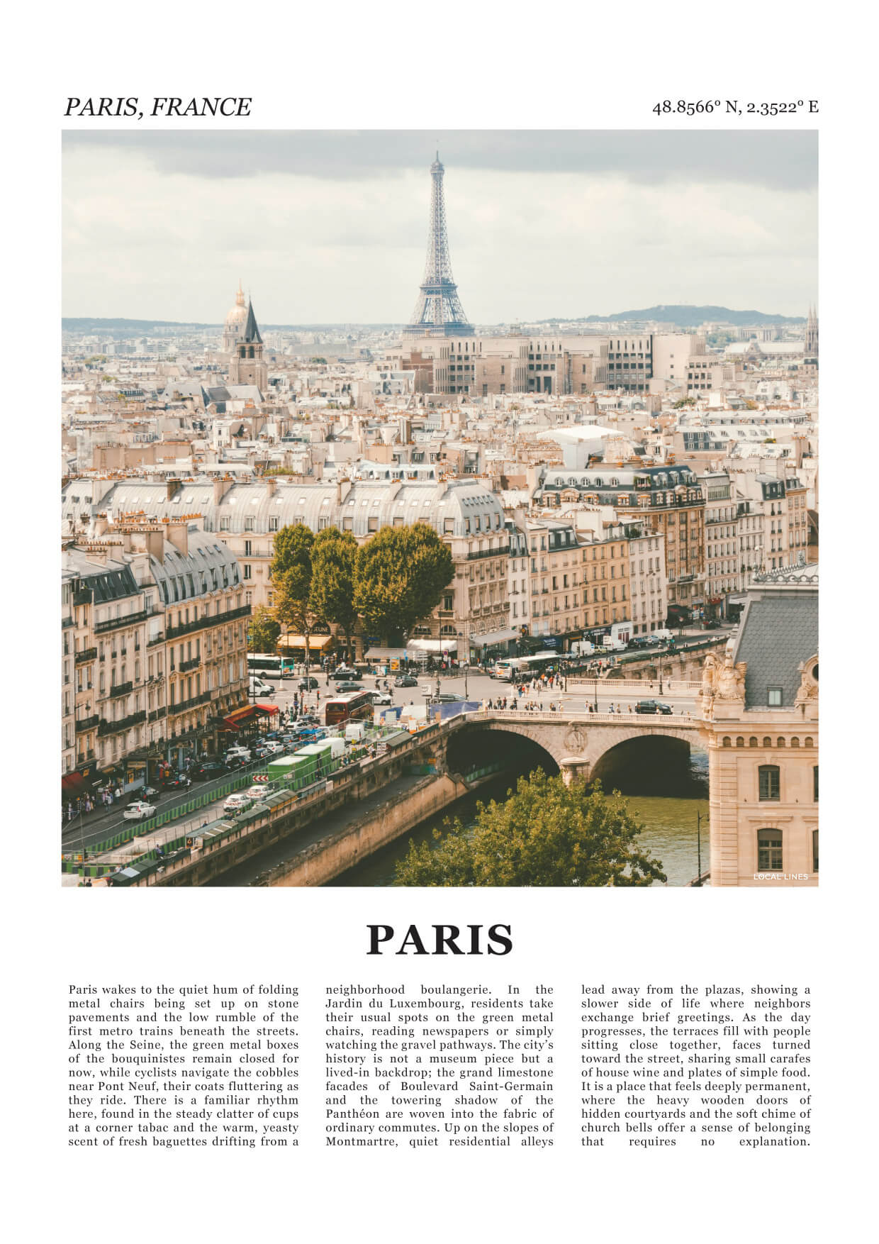 Parijs Fotoposter – Kleur