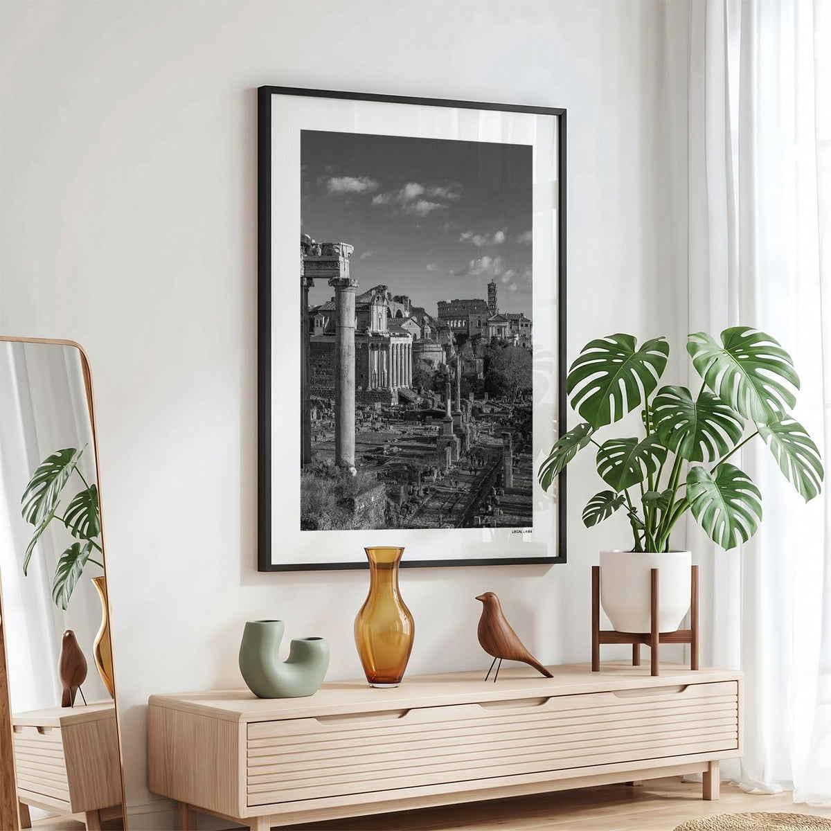 Rome Klassiek fotoposter in zwarte lijst - Zwart-Wit
