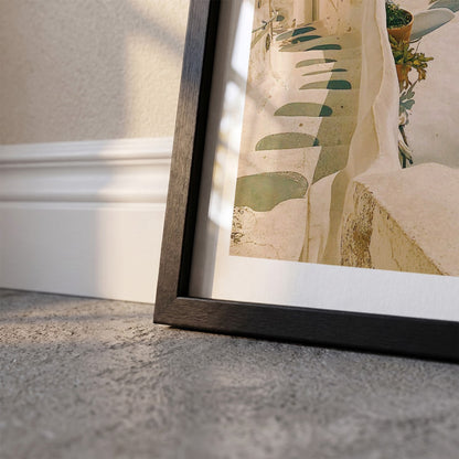 Detail van Santorini Klassiek fotoposter en lijst - Kleur