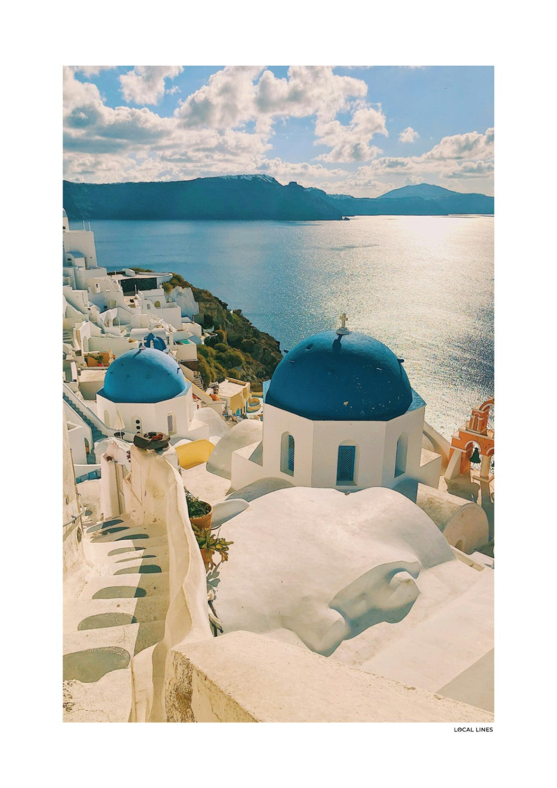 Santorini Klassiek fotoposter zonder lijst - Kleur